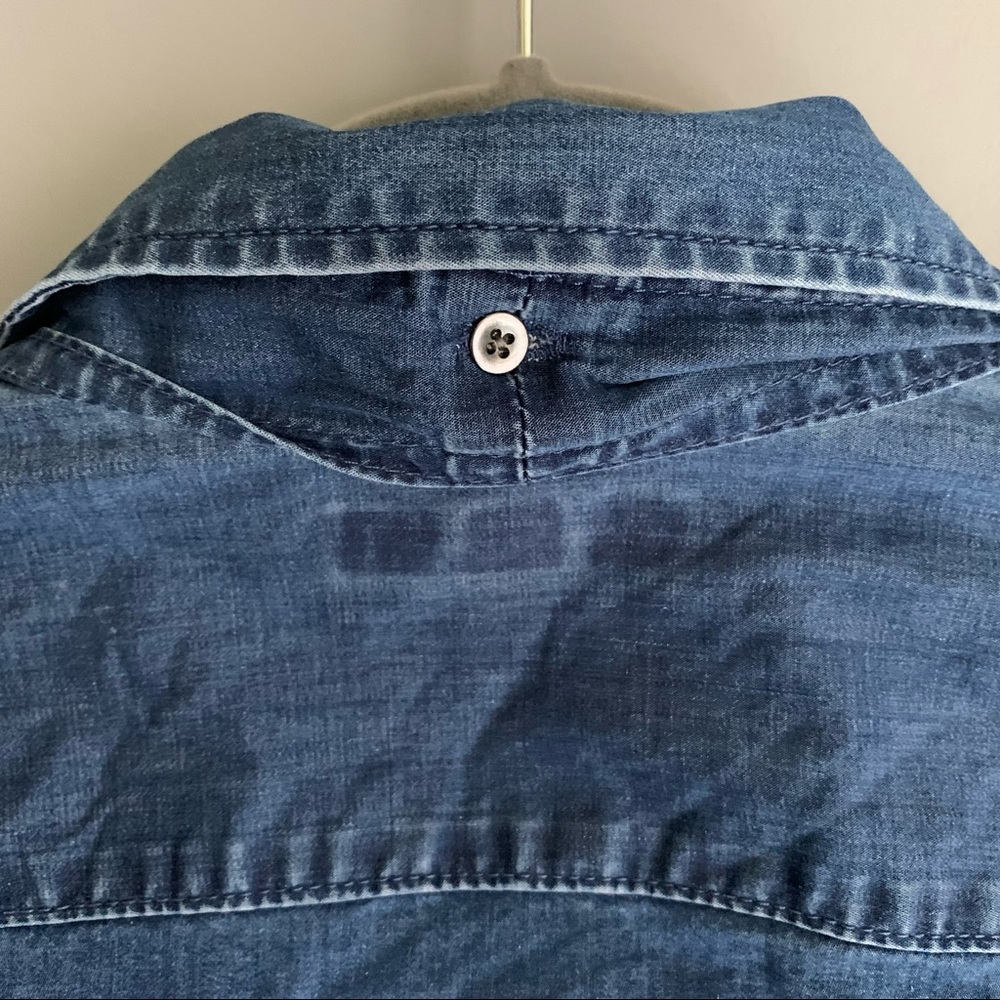 Banana Republic Long Sleeve Denim Riley Bow Top - Picture 5 of 7
